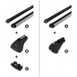 Nordrive ΜΠΑΡΕΣ ΟΡΟΦΗΣ 112cm ΣΙΔΕΡΕΝΙΕΣ QUADRA 2TEM. ΧΩΡΙΣ ΚΛΕΙΔΙ