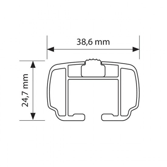 Nordrive ΜΠΑΡΕΣ ΟΡΟΦΗΣ ΑΛΟΥΜΙΝΙΟΥ (M) 120cm HELIO 2 ΤΕΜ. ΧΩΡΙΣ ΚΛΕΙΔΙ max90kg