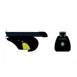 Nordrive ΜΠΑΡΕΣ ΟΡΟΦΗΣ ΓΙΑ S/W RAIL-TOP 127cm ΜΑΥΡΕΣ ΑΠΟ ΑΤΣΑΛΙ ΜΕ ΚΛΕΙΔΙ 2τεμ.