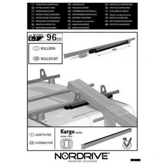 Nordrive ROLLER ΓΙΑ ΜΠΑΡΕΣ ΜΑΥΡΕΣ Κ-7 L=96CM