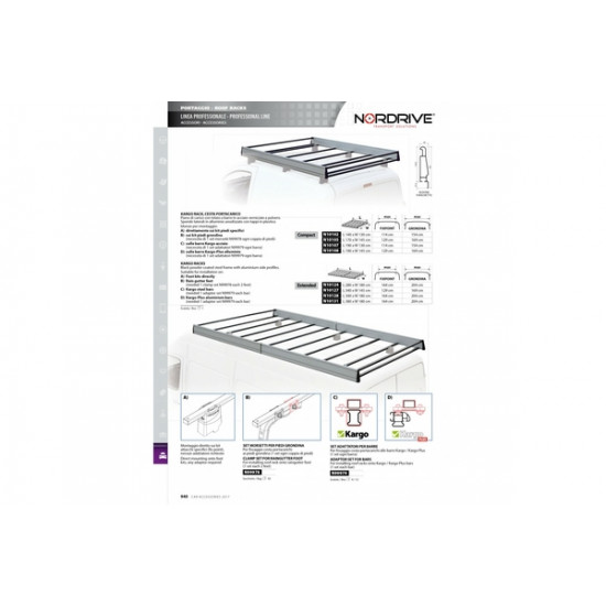 Nordrive ΣΧΑΡΑ ΟΡΟΦΗΣ KARGO RACK 340x145cm ΣΙΔΕΡΕΝΙΑ ΜΕ ΠΛΑΙΝΑ ΠΡΟΦΙΛ ΑΛΟΥΜΙΝΙΟΥ