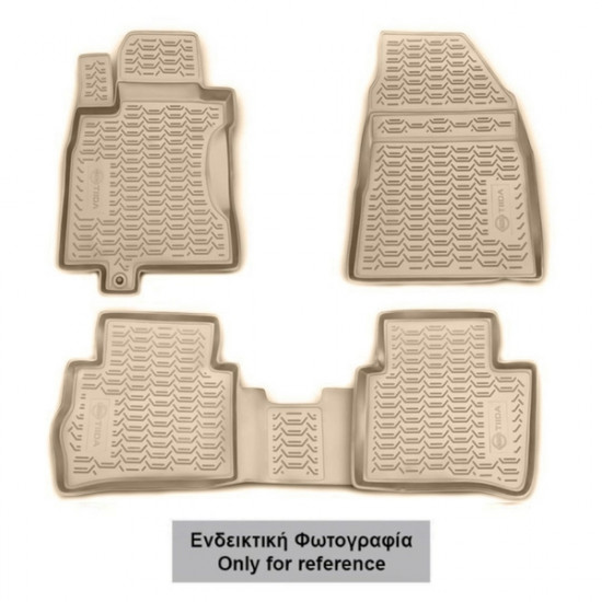 Novline TOYOTA HI-LUX 2008+ 4ΤΕΜ. ΠΑΤ.ΜΑΡΚ. ΜΠΕΖ ΣΚΑΦΑΚΙΑ ΛΑΣΤΙΧΟ