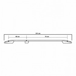 Omtec VW CADDY 2004+ ΠΑΡΑΛΛΗΛΕΣ ΜΠΑΡΕΣ ΟΡΟΦΗΣ ΑΛΟΥΜΙΝΙΟΥ L2 ΑΣΗΜΙ