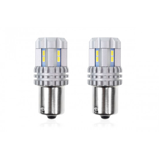 P21 1156 (R5W,R10W) CANBUS 12/24V LED 22xSMD ULTRABRIGHT 3020 ΛΕΥΚΟ 2ΤΕΜ.