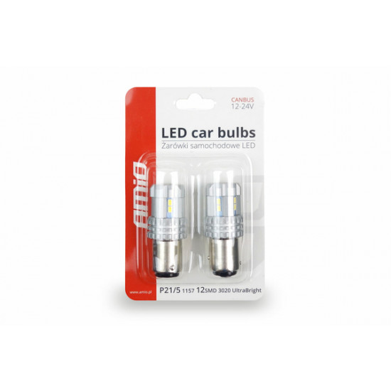 P21/5W CANBUS 12/24V LED 22xSMD ULTRABRIGHT 3020 ΛΕΥΚΟ 2ΤΕΜ.