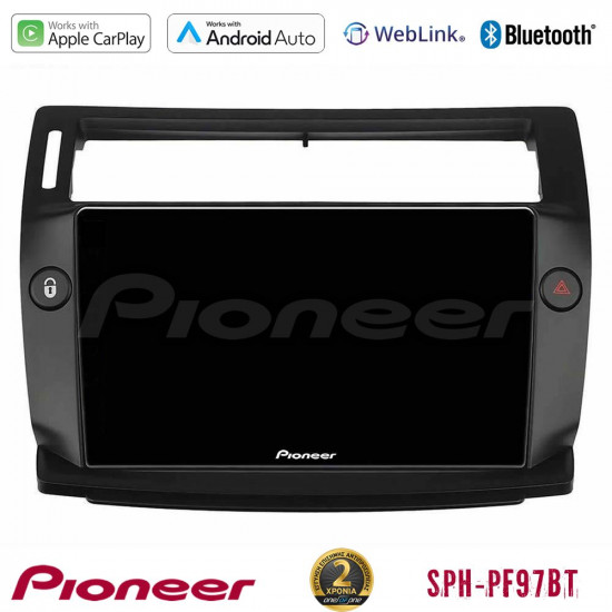 Pioneer SPH-PF97BT Series Citroen C4 2004-2010 Multimedia Station 9 (Tablet Style) (μαύρο χρώμα) Με Carplay -amp; Android Auto Pioneer SPH-PF97BT Series Citroen C4 2004-2010 Multimedia Station 9 (Tablet Style) (μαύρο χρώμα) Με Carplay -amp; Android Auto