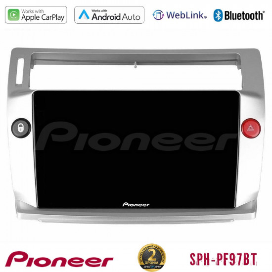 Pioneer SPH-PF97BT Series Citroen C4 2004-2010 Multimedia Station 9 (Tablet Style) Με Carplay -amp; Android Auto Pioneer SPH-PF97BT Series Citroen C4 2004-2010 Multimedia Station 9 (Tablet Style) Με Carplay -amp; Android Auto