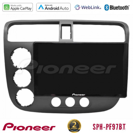 Pioneer SPH-PF97BT Series    Honda Civic 2001-2005 Multimedia Station 9 (Tablet Style) Με Carplay -amp; Android Auto