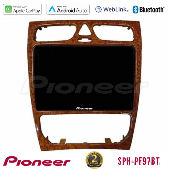 Pioneer SPH-PF97BT Series Mercedes C Class (W203) Multimedia Station 9 (Tablet Style) (Wooden Style) Με Carplay -amp; Android Auto Pioneer SPH-PF97BT Series Mercedes C Class (W203) Multimedia Station 9 (Tablet Style) (Wooden Style) Με Carplay -amp; Android Auto