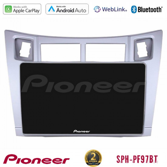Pioneer SPH-PF97BT Series Toyota Yaris Multimedia Station 9 (Tablet Style) (Ασημί Χρώμα) Με Carplay -amp; Android Auto Pioneer SPH-PF97BT Series Toyota Yaris Multimedia Station 9 (Tablet Style) (Ασημί Χρώμα) Με Carplay -amp; Android Auto