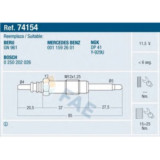 ΠΡΟΘΕΡΜΑΝΤΗΡΑΣ ΚΑΥΣΙΜΟΥ DIESEL E 74154 FAE
