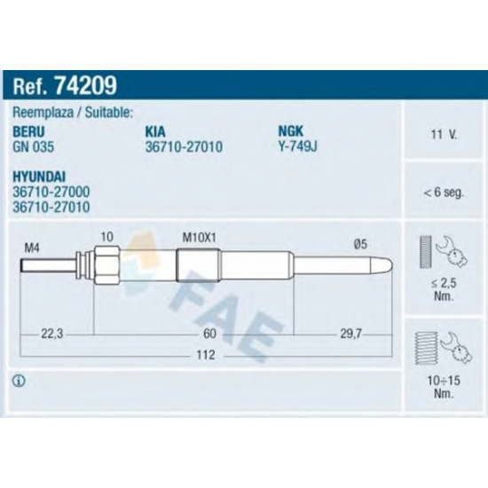 ΠΡΟΘΕΡΜΑΝΤΗΡΑΣ ΚΑΥΣΙΜΟΥ DIESEL E 74209 FAE