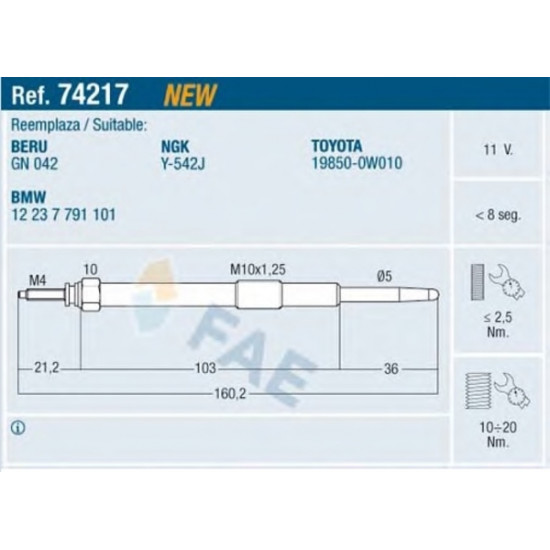 ΠΡΟΘΕΡΜΑΝΤΗΡΑΣ ΚΑΥΣΙΜΟΥ DIESEL E 74217 FAE