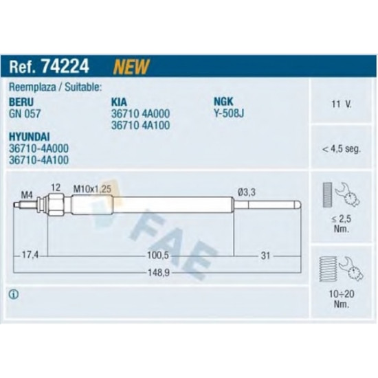 ΠΡΟΘΕΡΜΑΝΤΗΡΑΣ ΚΑΥΣΙΜΟΥ DIESEL E 74224 FAE