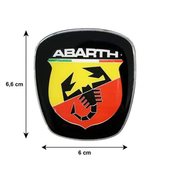 Race Axion ABARTH ΑΥΤΟΚΟΛΛΗΤΟ ΣΗΜΑ ΚΑΠΩ 6 Χ 6,6 cm ΜΑΥΡΟ ΜΕ ΕΠΙΚΑΛΥΨΗ ΕΠΟΞΕΙΔΙΚΗΣ ΡΥΤΙΝΗΣ (ΥΓΡΟ ΓΥΑΛΙ) - 1 ΤΕΜ.