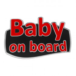 Race Axion BABY ON BOARD ΑΥΤΟΚΟΛΛΗΤΟ ΕΞΩΤΕΡΙΚΗΣ ΧΡΗΣΗΣ 18,7 Χ 11,9 cm ΚΟΚΚΙΝΟ/ΜΑΥΡΟ/ΧΡΩΜΙΟ ΜΕ ΕΠΙΚΑΛΥΨΗ ΕΠΟΞΕΙΔΙΚΗΣ ΡΥΤΙΝΗΣ (ΥΓΡΟ ΓΥΑΛΙ) - 1 ΤΕΜ.