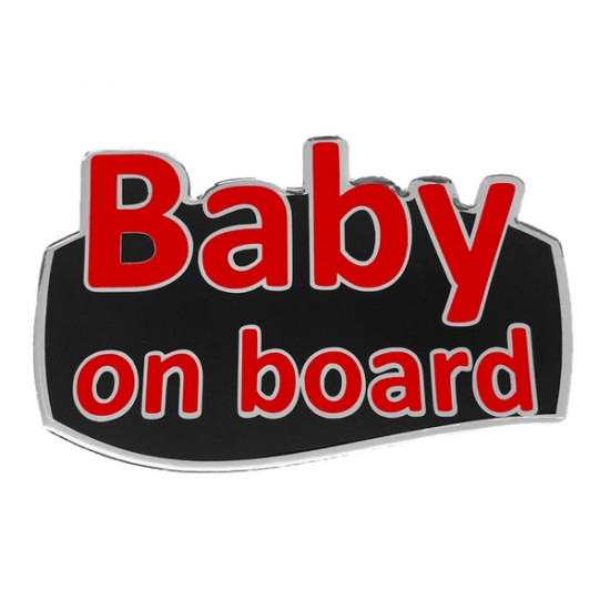 Race Axion BABY ON BOARD ΑΥΤΟΚΟΛΛΗΤΟ ΕΞΩΤΕΡΙΚΗΣ ΧΡΗΣΗΣ 18,7 Χ 11,9 cm ΚΟΚΚΙΝΟ/ΜΑΥΡΟ/ΧΡΩΜΙΟ ΜΕ ΕΠΙΚΑΛΥΨΗ ΕΠΟΞΕΙΔΙΚΗΣ ΡΥΤΙΝΗΣ (ΥΓΡΟ ΓΥΑΛΙ) - 1 ΤΕΜ.