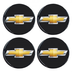 Race Axion CHEVROLET ΑΥΤΟΚΟΛΛΗΤΑ ΣΗΜΑΤΑ ΖΑΝΤΩΝ 5 cm ΜΑΥΡΟ/ΚΙΤΡΙΝΟ/ΧΡΩΜΙΟ ΜΕ ΕΠΙΚΑΛΥΨΗ ΣΜΑΛΤΟΥ  - 4 ΤΕΜ.