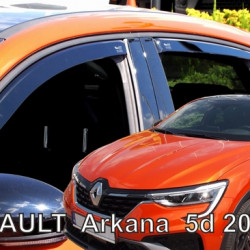 RENAULT ARKANA 5D 2019+  ΣΕΤ ΑΝΕΜΟΘΡΑΥΣΤΕΣ ΑΥΤΟΚΙΝΗΤΟΥ ΑΠΟ ΕΥΚΑΜΠΤΟ ΦΙΜΕ ΠΛΑΣΤΙΚΟ HEKO - 4 ΤΕΜ.