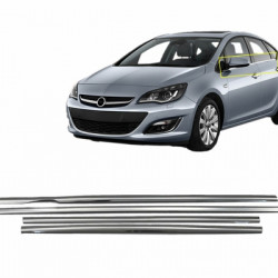 S-dizayn OPEL ASTRA J 4D 2012+ TRIM ΜΑΡΚΕ ΠΑΡΑΘΥΡΩΝ ΑΥΤΟΚΟΛΛΗΤΑ ΧΡΩΜΙΟΥ 4ΤΕΜ.