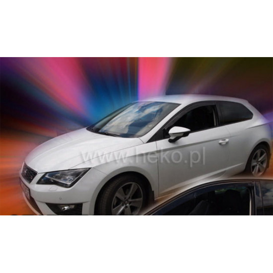 SEAT LEON  3D 2013+  ΖΕΥΓΑΡΙ ΑΝΕΜΟΘΡΑΥΣΤΕΣ ΑΥΤΟΚΙΝΗΤΟΥ ΑΠΟ ΕΥΚΑΜΠΤΟ ΦΙΜΕ ΠΛΑΣΤΙΚΟ HEKO - 2 ΤΕΜ.