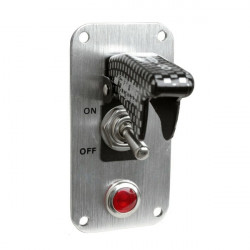 Simoni Racing ΔΙΑΚΟΠΤΗΣ ON/OFF BABY GO LIGHT EVO ΑΕΡΟΠΟΡΙΚΟΥ ΤΥΠΟΥ 12V 20A ΚΑΙ ΕΝΔΕΙΞΗ LED (CARBON ΚΑΠΑΚΙ ΜΕ ΒΑΣΗ ΧΡΩΜΙΟΥ)