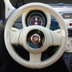 Simoni Racing FIAT 500 ΚΑΛΥΜΜΑ ΤΙΜΟΝΙΟΥ ΜΠΕΖ ΓΙΑ FIAT 500 37>39cm 50- ΔΕΡΜΑ+50- ΒΑΜΒΑΚΕΡΟ