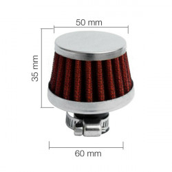 Simoni Racing ΦΙΛΤΡΑΚΙ ΑΝΑΘΥΜΙΑΣΕΩΝ Φ 25 mm -  50>60 Χ 35 mm (ΚΟΚΚΙΝΟ)