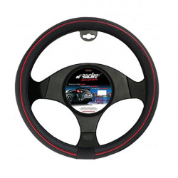 Simoni Racing ΚΑΛΥΜΜΑ ΤΙΜΟΝΙΟΥ SPEED ΜΑΥΡΟ ΜΕ ΚΟΚΚΙΝΗ ΡΙΓΑ 37-39cm