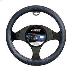 Simoni Racing ΚΑΛΥΜΜΑ ΤΙΜΟΝΙΟΥ TOTAL BLACK SMALL ΜΑΥΡΟ ΔΕΡΜΑΤΙΝΟ 35>37cm