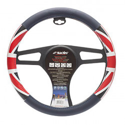 Simoni Racing ΚΑΛΥΜΜΑ ΤΙΜΟΝΙΟΥ UK FLAG (ΣΗΜΑΙΑ ΑΓΓΛΙΑΣ) ΓΚΡΙ/ΚΟΚΚΙΝΟ 37>39cm