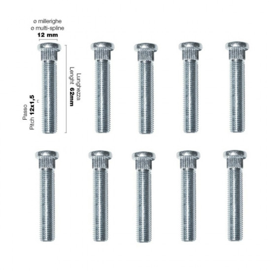 Simoni Racing ΜΠΟΥΖΟΝΙΑ 12x1.5 62mm 10ΤΕΜ.