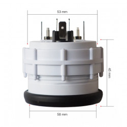 Simoni Racing ΟΡΓΑΝΟ ΕΝΔΕΙΞΗΣ ΒΕΝΖΙΝΗΣ ΜΑΥΡΟ 52mm 2- BLACK LINE