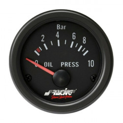 Simoni Racing ΟΡΓΑΝΟ ΠΙΕΣΗΣ ΛΑΔΙΟΥ BLACK LINE 58mm ΜΕ ΛΕΥΚΟ ΦΩΤΙΣΜΟ LED (ΜΑΥΡΟ ΚΑΝΤΡΑΝ/ΜΑΥΡΟ ΠΛΑΙΣΙΟ)