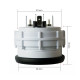 Simoni Racing ΟΡΓΑΝΟ ΠΙΕΣΗΣ ΛΑΔΙΟΥ BLACK LINE 58mm ΜΕ ΛΕΥΚΟ ΦΩΤΙΣΜΟ LED (ΜΑΥΡΟ ΚΑΝΤΡΑΝ/ΜΑΥΡΟ ΠΛΑΙΣΙΟ)