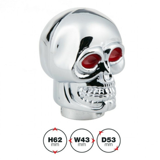 Simoni Racing ΠΟΜΟΛΟ ΤΑΧΥΤΗΤΩΝ SKELETOR ΝΕΚΡΟΚΕΦΑΛΗ 62 Χ 43 mm / Φ 53 mm (ΧΡΩΜΙΟ)