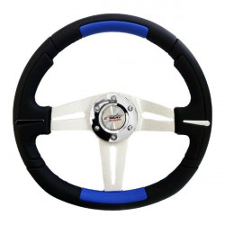 Simoni Racing ΤΙΜΟΝΙ APOGEE - ΜΑΥΡΟ/ΜΠΛΕ ΛΕΙΟ ΔΕΡΜΑ 350mm