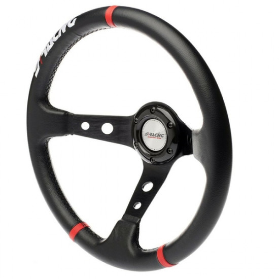 Simoni Racing ΤΙΜΟΝΙ GRAVEL ΤΡΙΑΚΤΙΝΟ 35 cm (ΜΑΥΡΟ/ΚΟΚΚΙΝΟΙ ΔΑΚΤΥΛΙΟΙ)