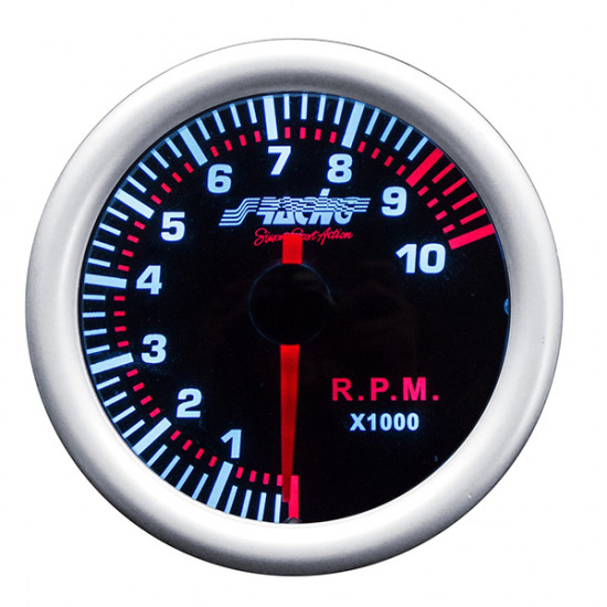 ΣΤΡΟΦΟΜΕΤΡΟ 0-10000rpm 52mm 2- ΜΑΥΡΟ ΜΕ ΚΟΚΚΙΝΟ ΦΩΤΙΣΜΟ