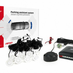 ΣΥΣΤΗΜΑ ΠΑΡΚΑΡΙΣΜΑΤΟΣ 12V ΜΕ 8 ΑΙΣΘΗΤΗΡΕΣ (ΛΕΥΚΟ) 22 mm ΚΑΙ BUZZER (ΜΟΝΟ ΗΧΟΣ) AMIO - 1 ΤΕΜ.