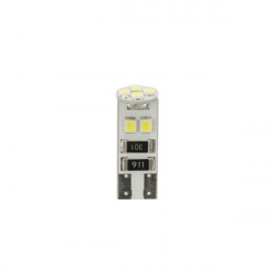 T10 24V W2,1x9,5d 10x28mm 55lm 8SMDx3chips LED ΛΕΥΚΟ (ΚΑΡΦΩΤΟ/ CAN-BUS / ΔΙΠΛΗΣ ΠΟΛΙΚΟΤΗΤΑΣ) 20ΤΕΜ.