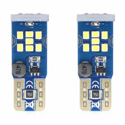 T10 W5W CANBUS 12/24V LED 21xSMD ULTRABRIGHT 2016 ΛΕΥΚΟ 2ΤΕΜ.