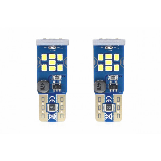 T10 W5W CANBUS 12/24V LED 21xSMD ULTRABRIGHT 2016 ΛΕΥΚΟ 2ΤΕΜ.