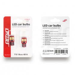 T10 W5W CANBUS 12V 2,2W LED 18xSMD4014 ΛΕΥΚΟ 5600K 12x23mm 2ΤΕΜ.