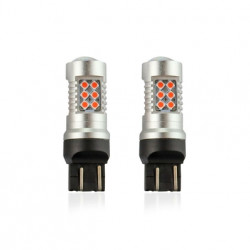 T20 21/5W CANBUS 12/24V 6,2W LED 24xSMD3030 ΚΟΚΚΙΝΟ 5600K 18x56mm 2ΤΕΜ.