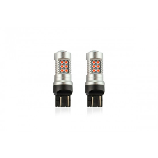T20 21/5W CANBUS 12/24V 6,2W LED 24xSMD3030 ΚΟΚΚΙΝΟ 5600K 18x56mm 2ΤΕΜ.