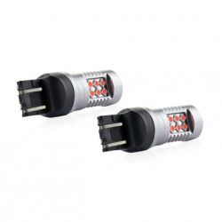 T20 21/5W CANBUS 12/24V 6,2W LED 24xSMD3030 ΚΟΚΚΙΝΟ 5600K 18x56mm 2ΤΕΜ.