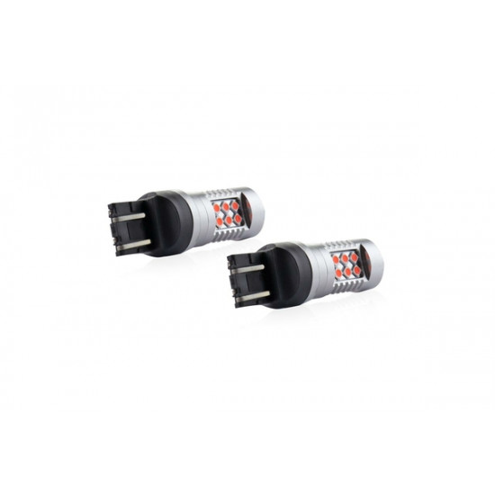 T20 21/5W CANBUS 12/24V 6,2W LED 24xSMD3030 ΚΟΚΚΙΝΟ 5600K 18x56mm 2ΤΕΜ.
