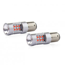 T20 P21/5W CANBUS 12/24V 1,3/1,7W LED 24xSMD3030 ΚΟΚΚΙΝΟ 6000K 18x56mm 2ΤΕΜ.