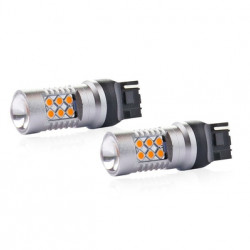 T20 W21W CANBUS 12/24V 6,2W LED 24xSMD3030 ΚΙΤΡΙΝΟ  5600K 18x56mm 2ΤΕΜ.